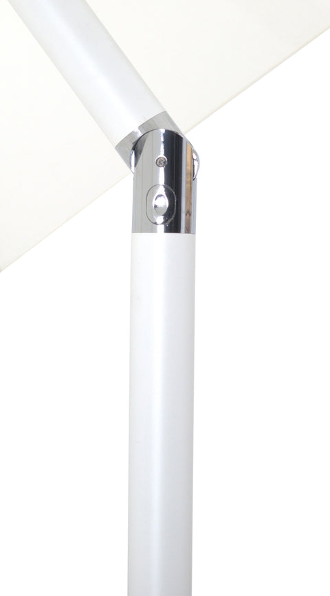 Nova White Water Resistant Fabric And Aluminum Patio Umbrella with Base Set (Style 8)