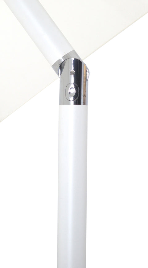Nova White Water Resistant Fabric And Aluminum Patio Umbrella with Base Set (Style 9)