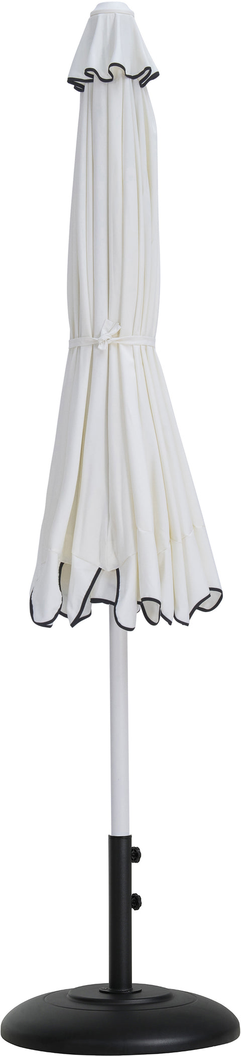 Nova White Water Resistant Fabric And Aluminum Patio Umbrella with Base Set (Style 10)