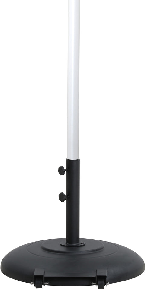 Nova White Water Resistant Fabric And Aluminum Patio Umbrella with Base Set (Style 10)