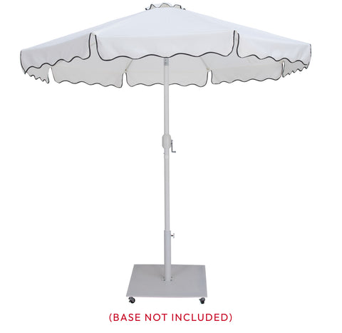 Nova White Water Resistant Fabric And Aluminum Patio Umbrella, 1 Piece (Style 2)