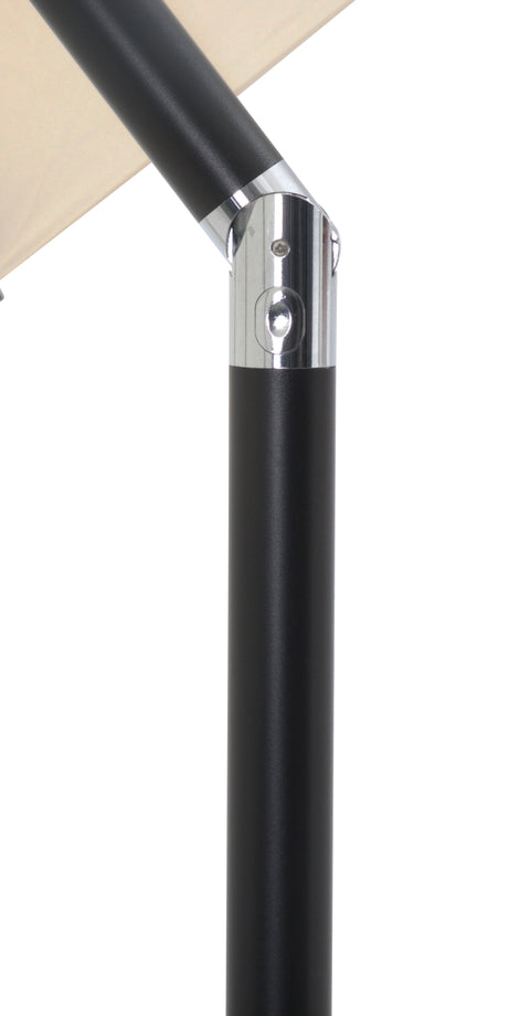 Nova Beige Water Resistant Fabric And Aluminum Patio Umbrella with Base Set (Style 13)