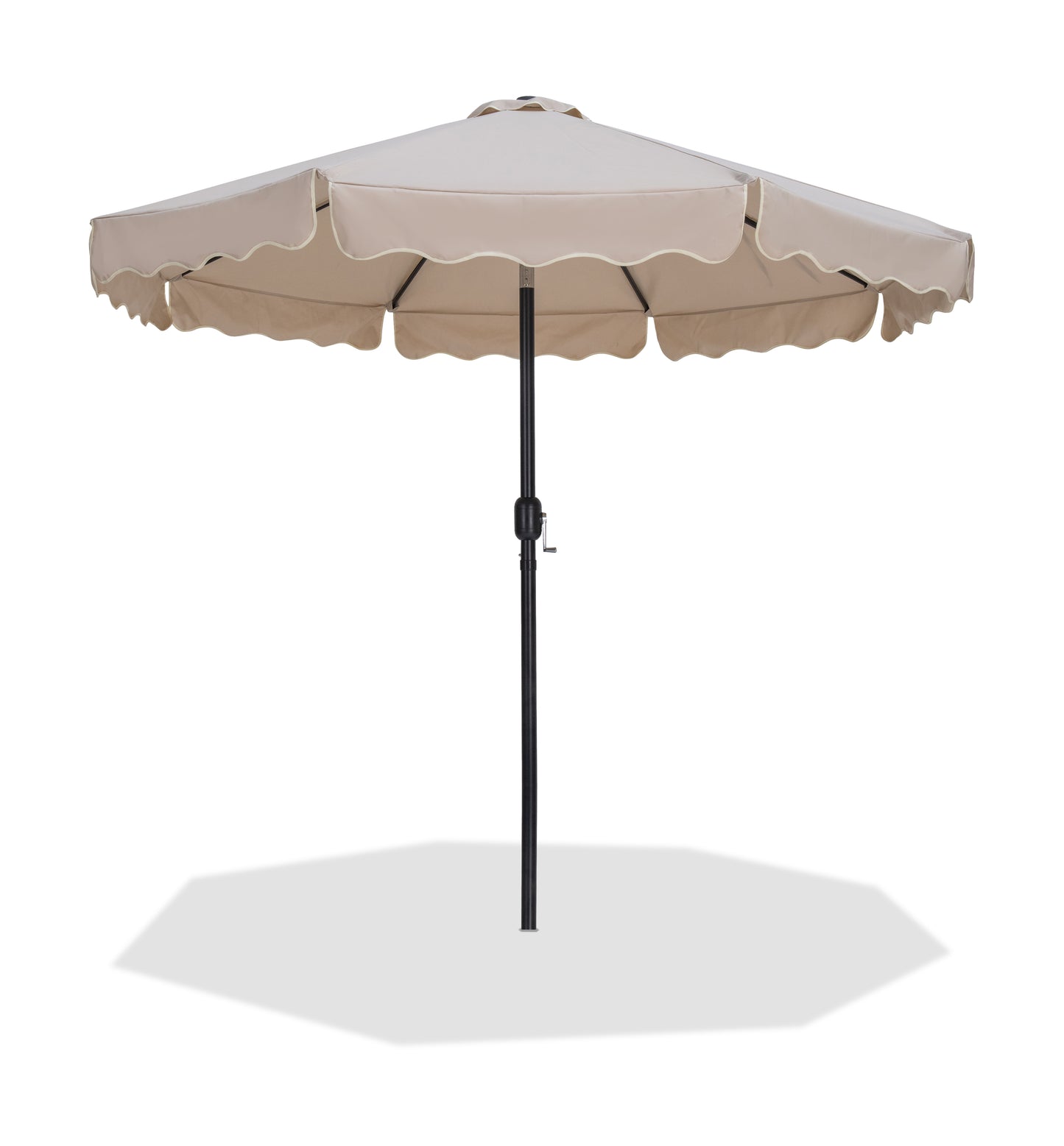 simba beige with cream piping fabric patio umbrellas