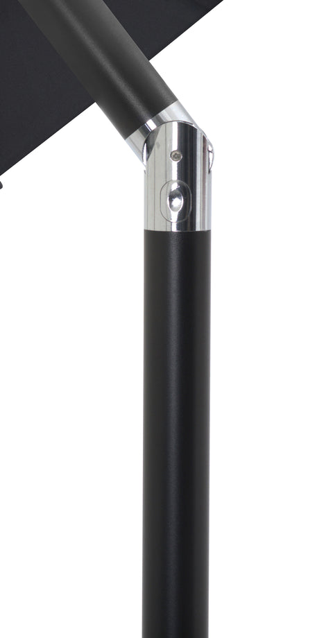 Nova Black Water Resistant Fabric And Aluminum Patio Umbrella with Base Set (Style 13)