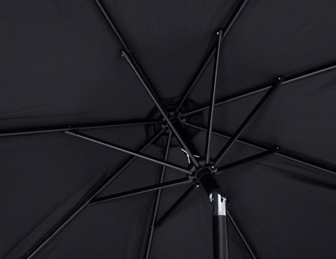 Nova Black Water Resistant Fabric And Aluminum Patio Umbrella with Base Set (Style 13)