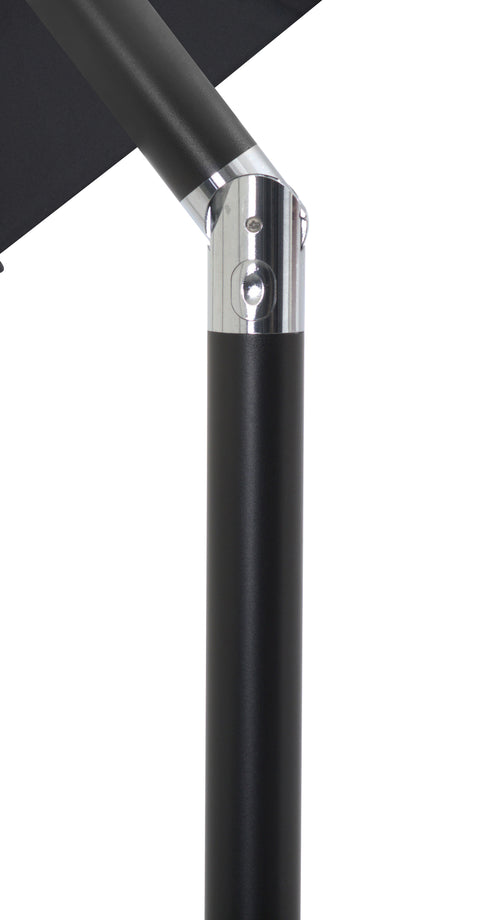 Nova Black Water Resistant Fabric And Aluminum Patio Umbrella with Base Set (Style 14)