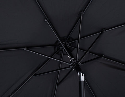 Nova Black Water Resistant Fabric And Aluminum Patio Umbrella with Base Set (Style 14)