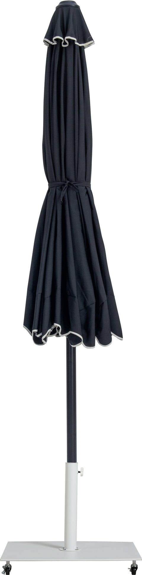Nova Black Water Resistant Fabric And Aluminum Patio Umbrella with Base Set (Style 15)