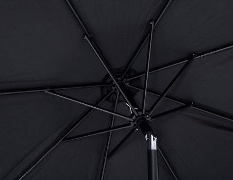 Nova Black Water Resistant Fabric And Aluminum Patio Umbrella with Base Set (Style 15)