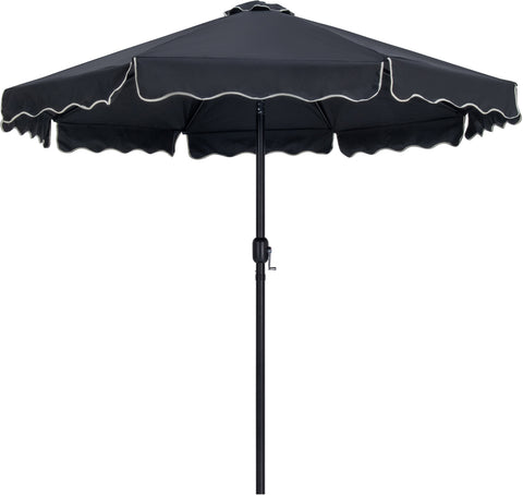 Nova Black Water Resistant Fabric And Aluminum Patio Umbrella with Base Set (Style 15)