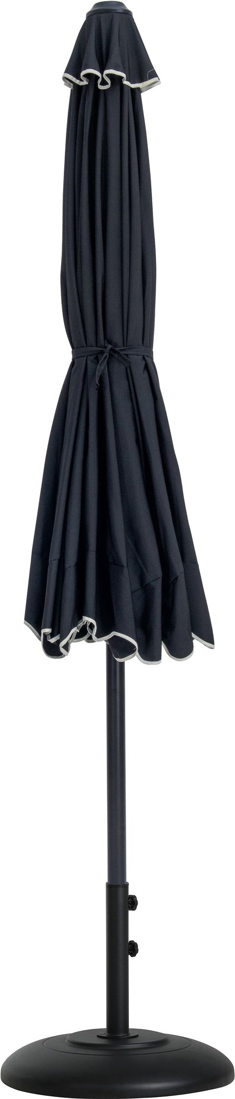 Nova Black Water Resistant Fabric And Aluminum Patio Umbrella with Base Set (Style 16)