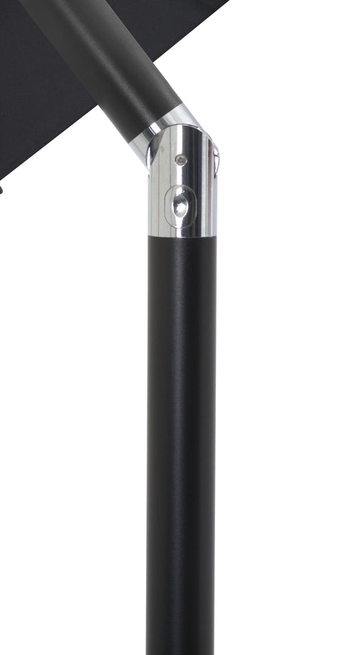 Nova Black Water Resistant Fabric And Aluminum Patio Umbrella with Base Set (Style 16)