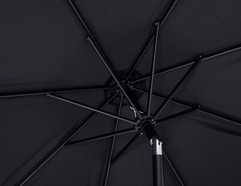 Nova Black Water Resistant Fabric And Aluminum Patio Umbrella with Base Set (Style 16)