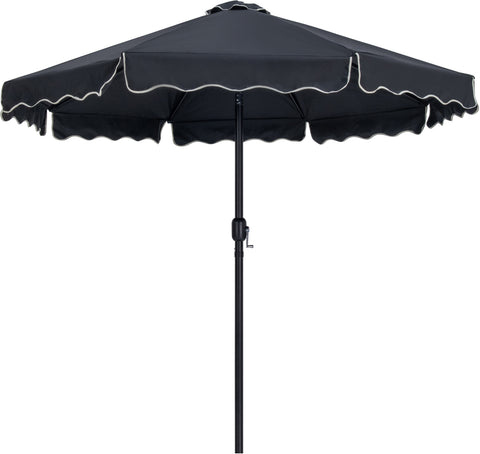Nova Black Water Resistant Fabric And Aluminum Patio Umbrella with Base Set (Style 16)