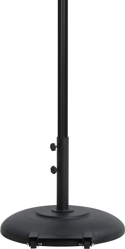 Nova Black Water Resistant Fabric And Aluminum Patio Umbrella with Base Set (Style 16)