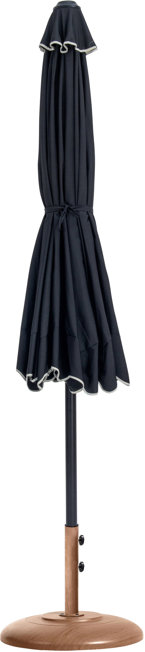 Nova Black Water Resistant Fabric And Aluminum Patio Umbrella with Base Set (Style 17)