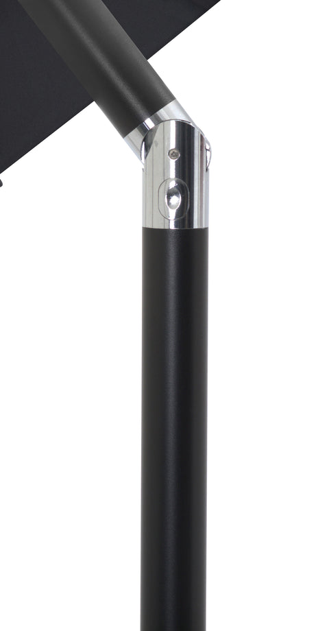 Nova Black Water Resistant Fabric And Aluminum Patio Umbrella with Base Set (Style 17)