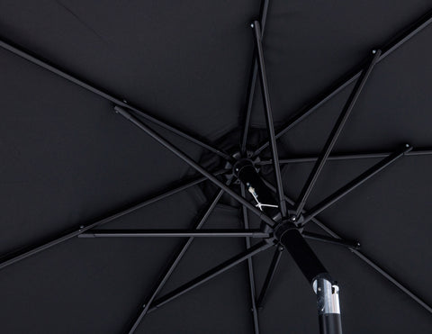 Nova Black Water Resistant Fabric And Aluminum Patio Umbrella, 1 Piece (Style 3)