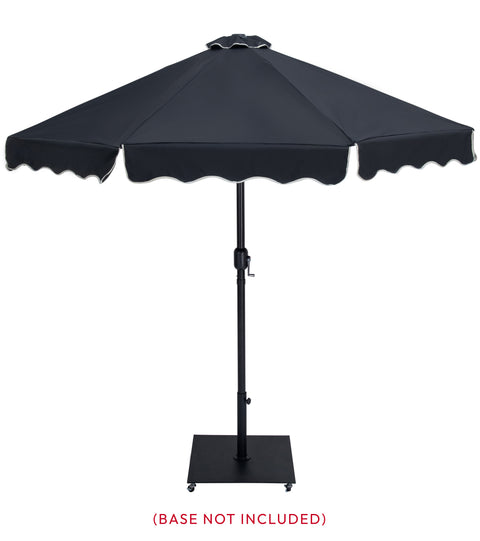 Nova Black Water Resistant Fabric And Aluminum Patio Umbrella, 1 Piece (Style 3)