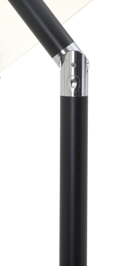 Nova White Water Resistant Fabric And Aluminum Patio Umbrella with Base Set (Style 14)
