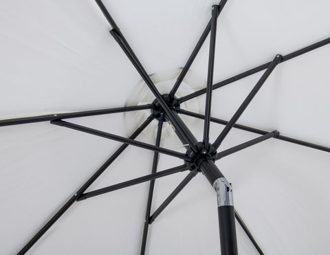 Nova White Water Resistant Fabric And Aluminum Patio Umbrella with Base Set (Style 14)