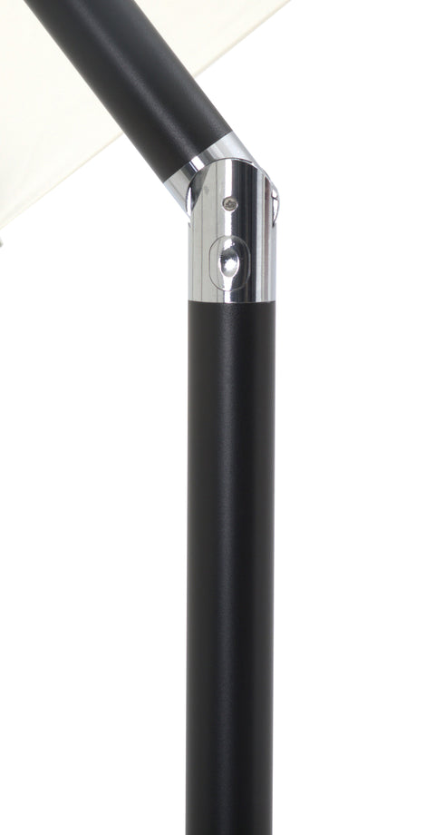 Nova White Water Resistant Fabric And Aluminum Patio Umbrella with Base Set (Style 15)