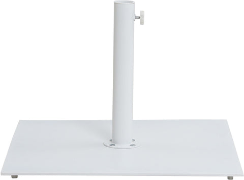 Nova White Water Resistant Fabric And Aluminum Patio Umbrella with Base Set (Style 15)