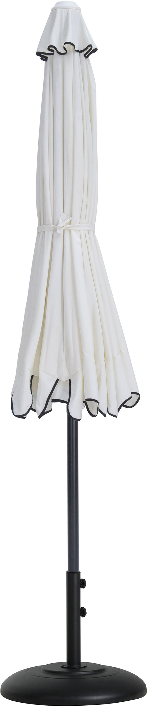 Nova White Water Resistant Fabric And Aluminum Patio Umbrella with Base Set (Style 16)