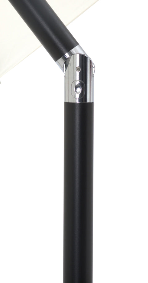 Nova White Water Resistant Fabric And Aluminum Patio Umbrella with Base Set (Style 16)