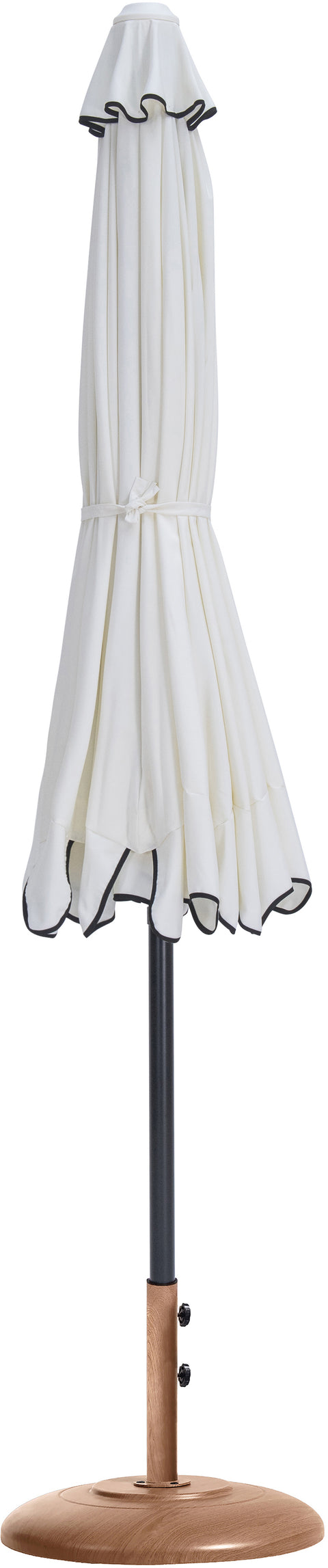 Nova White Water Resistant Fabric And Aluminum Patio Umbrella with Base Set (Style 17)