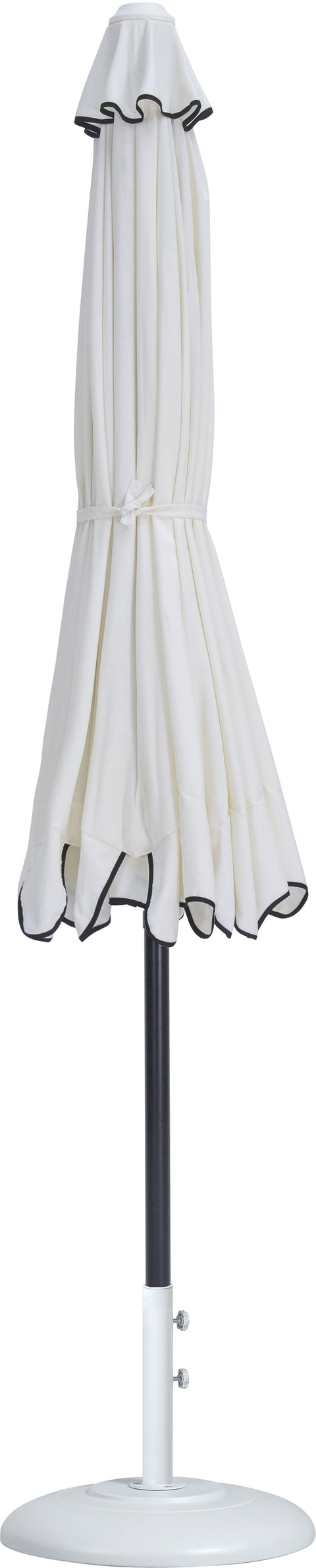 Nova White Water Resistant Fabric And Aluminum Patio Umbrella with Base Set (Style 18)