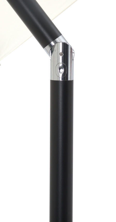 Nova White Water Resistant Fabric And Aluminum Patio Umbrella with Base Set (Style 18)