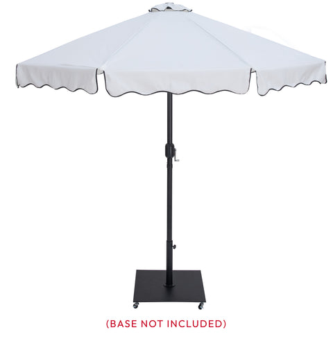 Nova White Water Resistant Fabric And Aluminum Patio Umbrella, 1 Piece (Style 3)