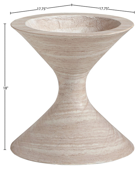 Celine 17.75" Travertine Indoor / Outdoor Concrete Planter, 1 Piece
