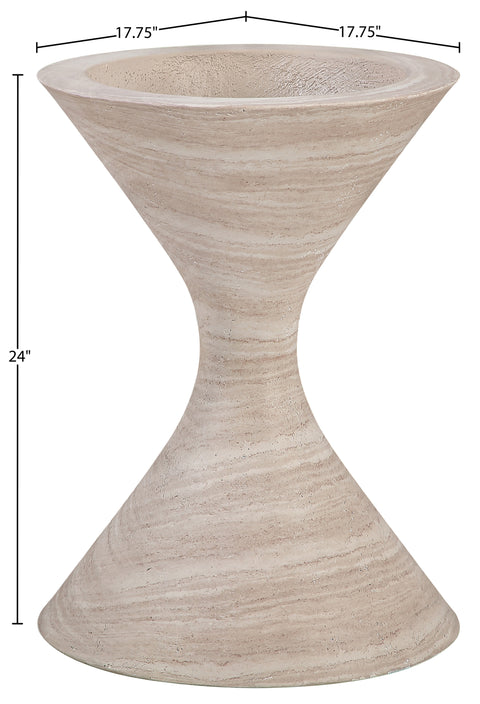 Celine 17.75" Travertine Indoor / Outdoor Concrete Planter, 1 Piece (Style 2)