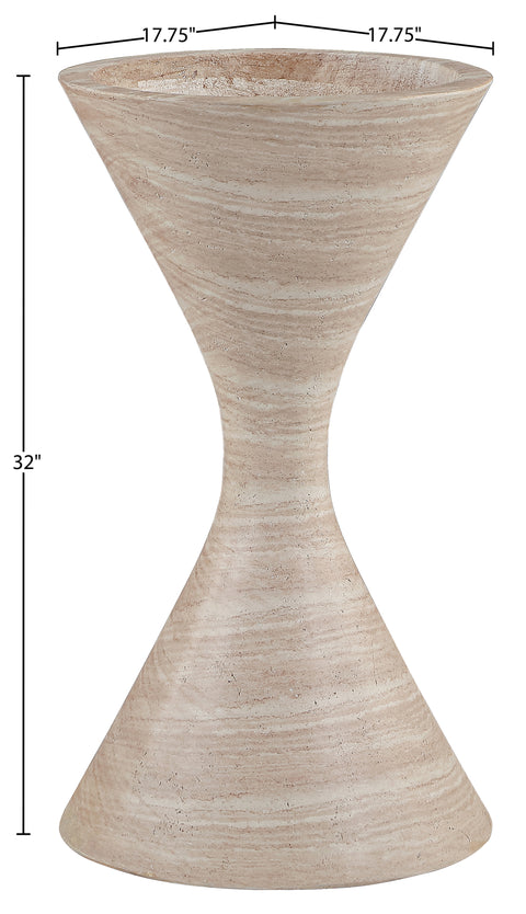 Celine 17.75" Travertine Indoor / Outdoor Concrete Planter, 1 Piece (Style 3)