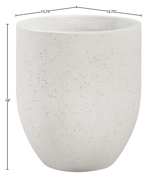 Farrah 15.75" Cream Indoor / Outdoor Concrete Planter, 1 Piece