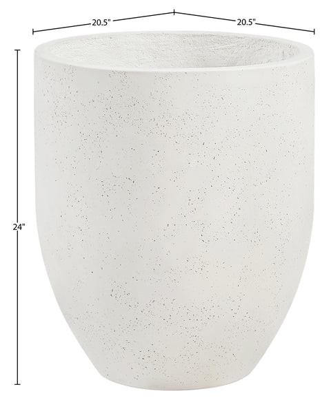 Farrah 20.5" Cream Indoor / Outdoor Concrete Planter, 1 Piece