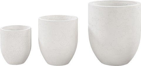 Farrah 20.5" Cream Indoor / Outdoor Concrete Planter, 1 Piece