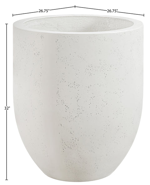 Farrah 26.75" Cream Indoor / Outdoor Concrete Planter, 1 Piece