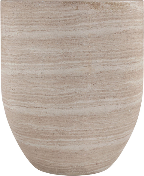 Farrah 15.75" Travertine Indoor / Outdoor Concrete Planter, 1 Piece