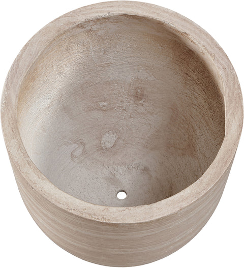 Farrah 15.75" Travertine Indoor / Outdoor Concrete Planter, 1 Piece