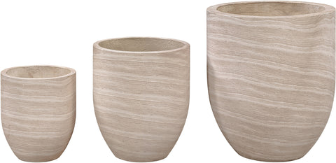 Farrah 15.75" Travertine Indoor / Outdoor Concrete Planter, 1 Piece