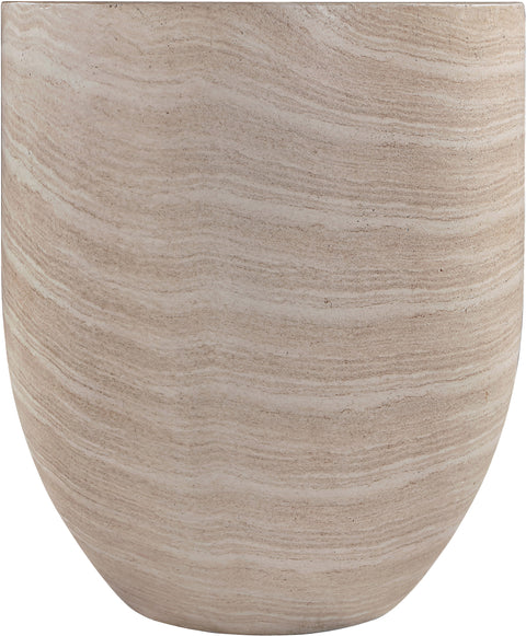 Farrah 26.75" Travertine Indoor / Outdoor Concrete Planter, 1 Piece