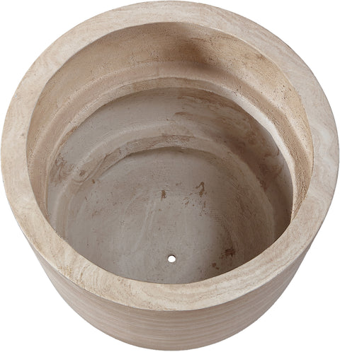Farrah 26.75" Travertine Indoor / Outdoor Concrete Planter, 1 Piece