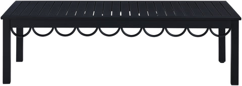 Veda Black Aluminum Outdoor Patio Coffee Table, 1 Piece