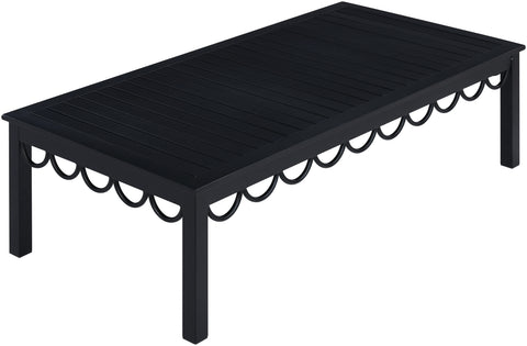 Veda Black Aluminum Outdoor Patio Coffee Table, 1 Piece
