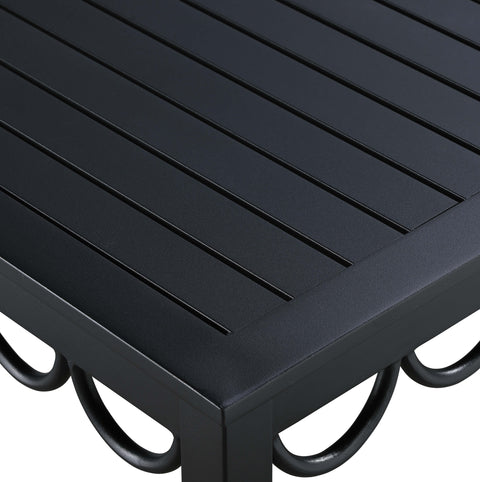 Veda Black Aluminum Outdoor Patio Coffee Table, 1 Piece
