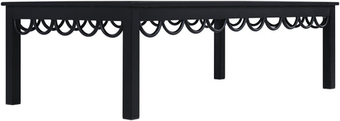 Veda Black Aluminum Outdoor Patio Coffee Table, 1 Piece