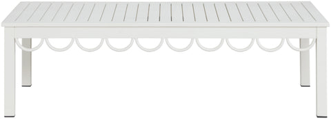 Veda White Aluminum Outdoor Patio Coffee Table, 1 Piece